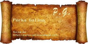 Perka Galina névjegykártya